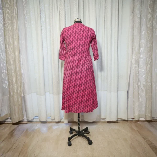 Rose Pink Zig Zag Kurta