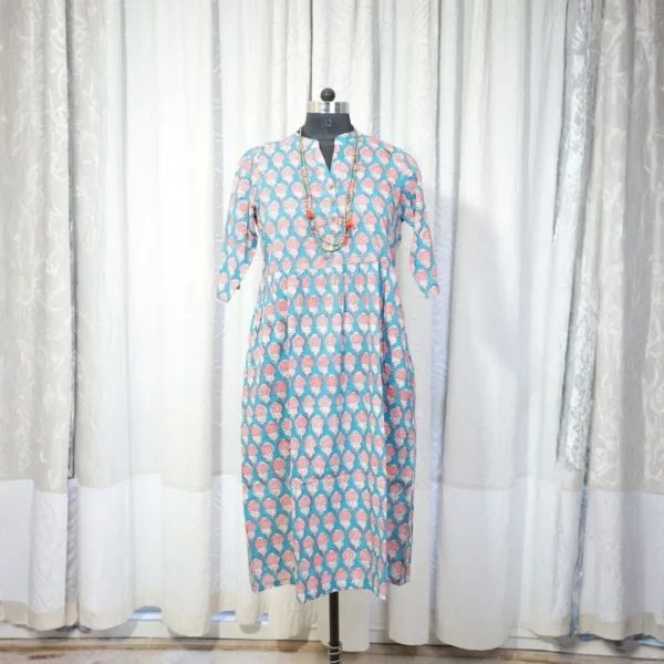 Sky Floral Kurta