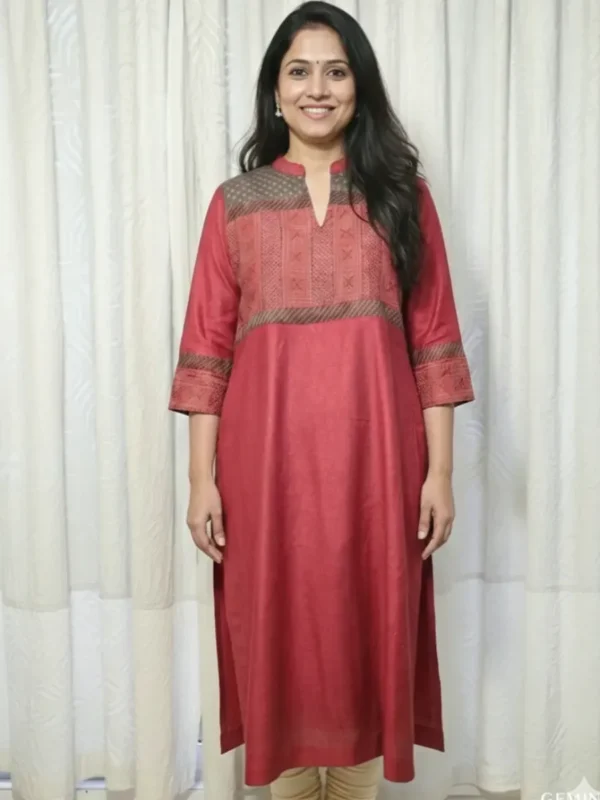 Designer red kurta